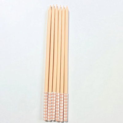 Velas Satin Durazno x 6 unidades