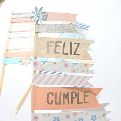 Cake Toppers Banner (colección floral)