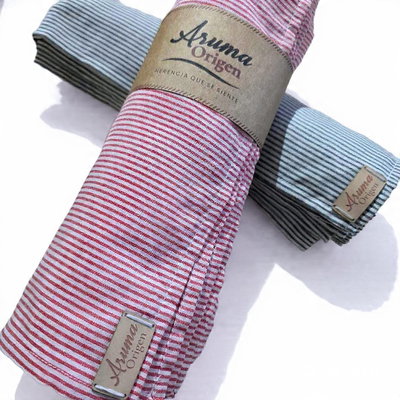 Mantel 1,50 x 2,50 Mil rayas rojo y blanco