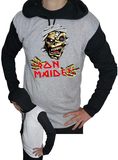 Remera CIS poliéster mangas largas con capucha de IRON MAIDEN