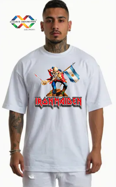 Remera Oversize IRON MAIDEN Talle XL 