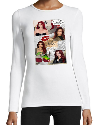 Remera mangas largas Poliester DUA LIPA Talle M
