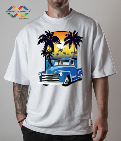 Remera CIS algodón Cversize CAMIONETA CHEVROLET