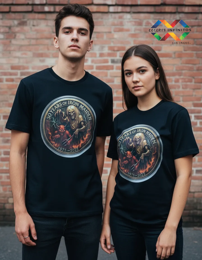 Remera Algodon Cis IRON MAIDEN 50 AÑOS Talle M