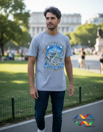 Remera Algodon Diseño HEROES MALVINAS Talle XL