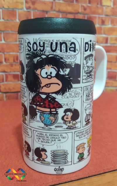Jarro Termico polímero - Diseño MAFALDA Sublimado