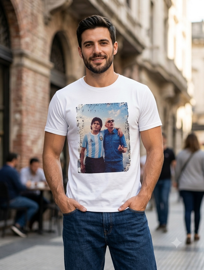 Remera de Diego y el Indio Solari - Estampada en Sublimación