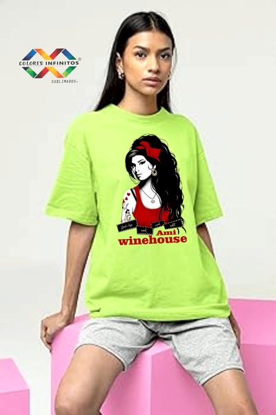 Remera Algodon Oversize Talle Amy  Winehouse