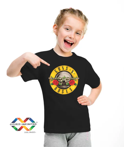 Remera Algodon Cis Niños GUNS AND ROSE Talle 8