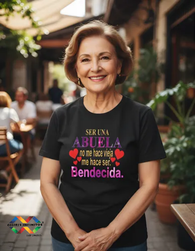 Remera Algodon Cis ABUELA BENDECIDA Talle L