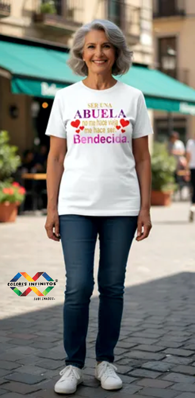 Remera Algodon Cis ABUELA BENDECIDA Talle xxl