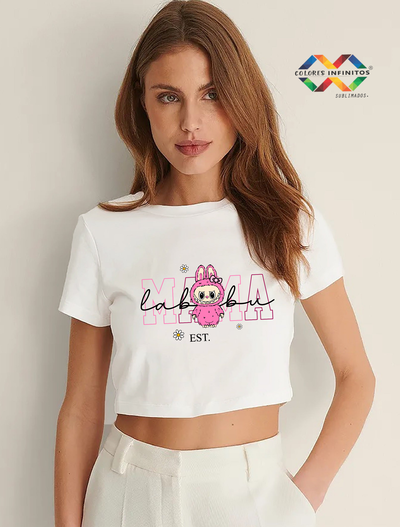 Crop Top Algodon Oversize LABUBU Talle Unico