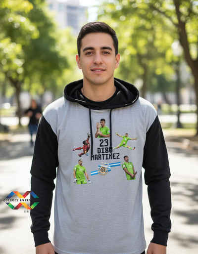 Remera poliester mangas largas y capucha Cis DIBU MARTINEZ