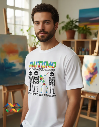 remera Algodon Cis AUTISTA CALAVERAS Talle M