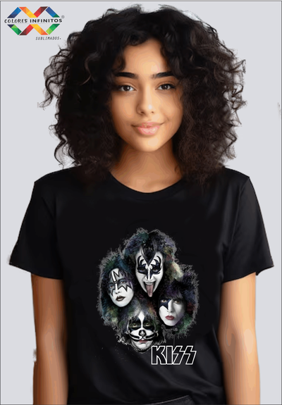 Remera Algodon Unisex KISS Talle S