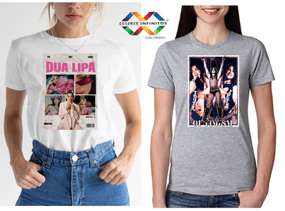 Remera Poliester DUA LIPA Talle S