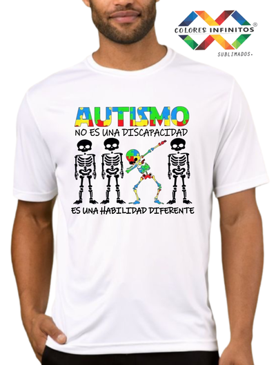 remera Algodon Cis AUTISTA CALAVERAS Talle M