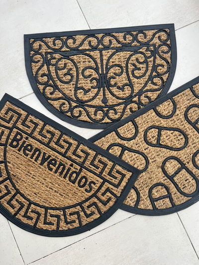 Alfombra coco medialuna