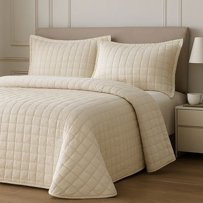 Cubrecama 2½ - queen premium con fundas