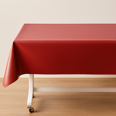 Mantel ecocuero liso rojo