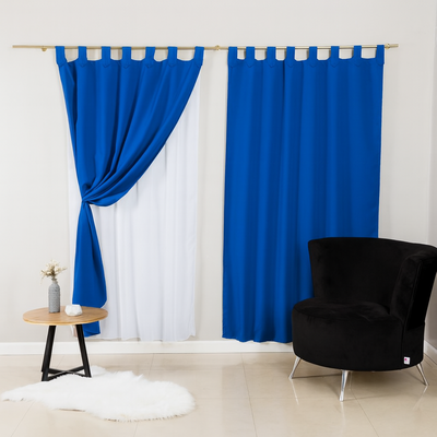 Cortinas largas doble tropical+voilé