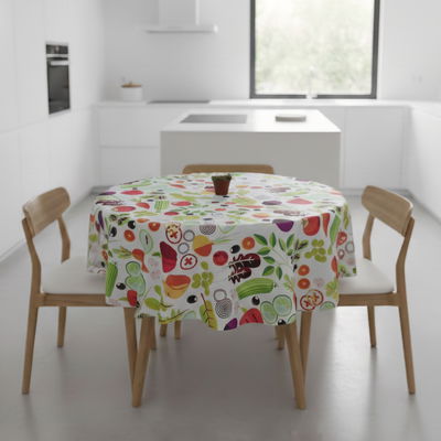 Mantel redondo estampado