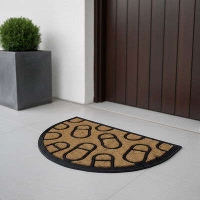 Alfombra coco medialuna