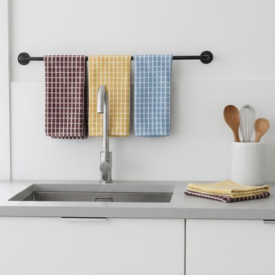 Repasador ajedrez algodón x2