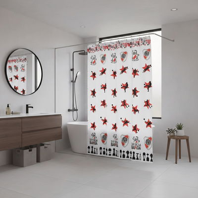 Cortina de baño doble fútbol