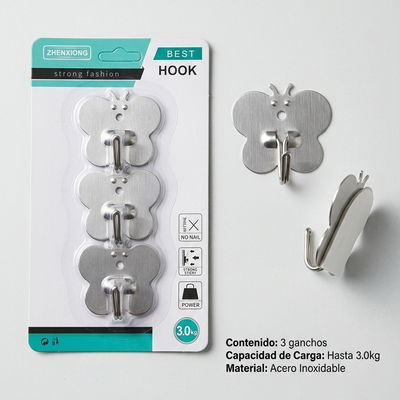 Ganchos adhesivos mariposa