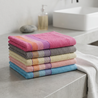 Toallón algodón bordado 70x140