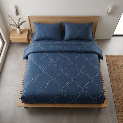 Juego queen cotton Blanco Paris