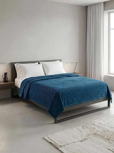 Manta pesada acanalada lisa