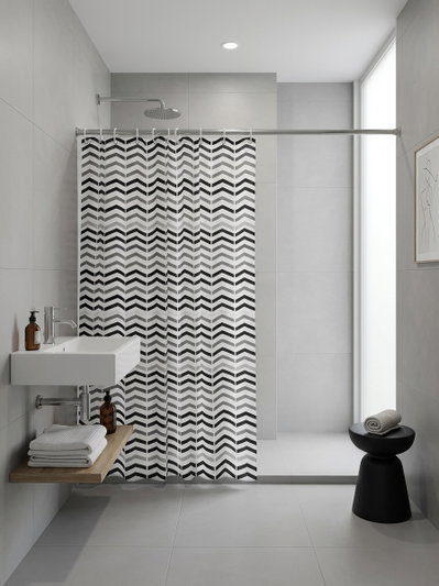 Cortina de baño doble