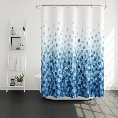 Cortina de baño raso estampada