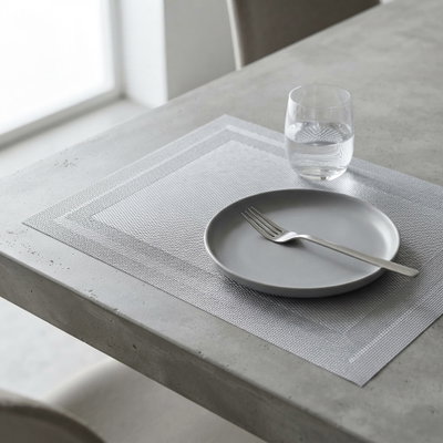 Individual pvc tejido rectangular