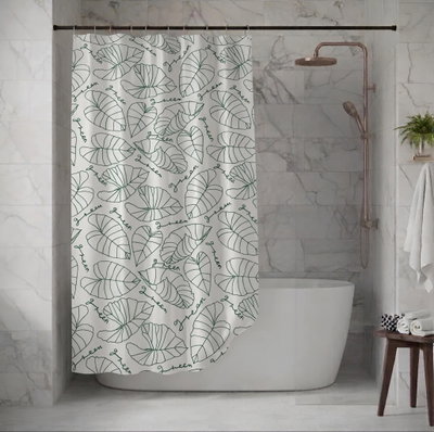Cortina de baño raso estampada
