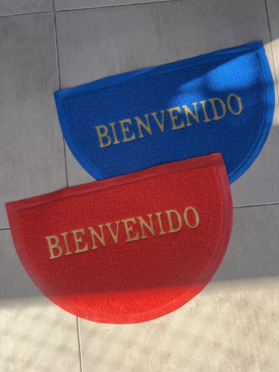 Alfombra goma welcome medialuna