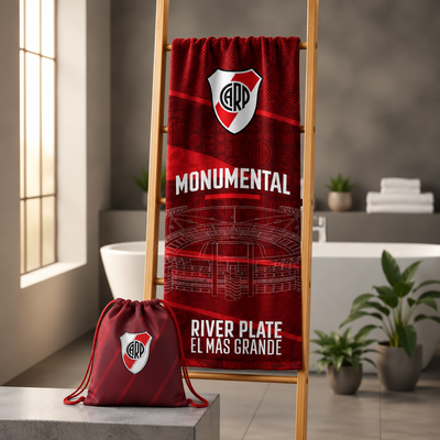 Toallón con mochila fútbol