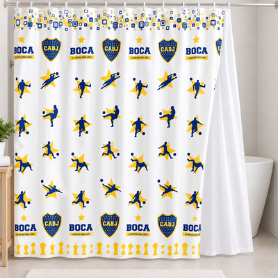 Cortina de baño doble fútbol