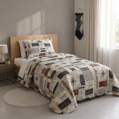 Cubrecama quilt Amarelo 1½