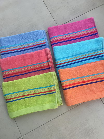 Toallón algodón rayado 70x140