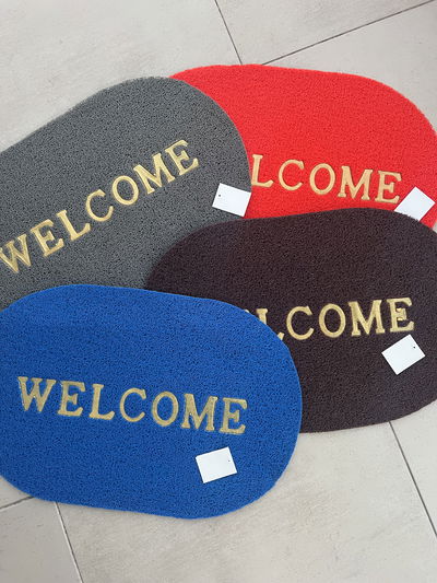 Alfombra goma welcome ovalada