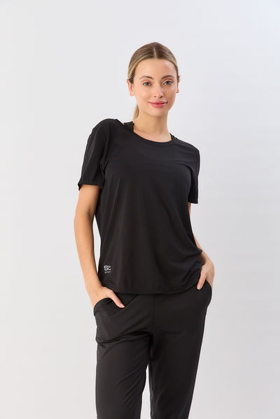 Remera manga corta 7229-020 Negro Sweet Lady Sport