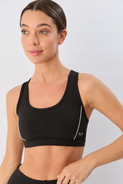 Top deportivo con almohadillas 7105-057 Negro Duo Line Sweet Lady Sport
