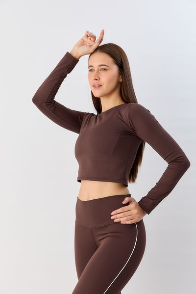 Crop top manga larga 7237-057 Duo Line Sweet Lady Sport