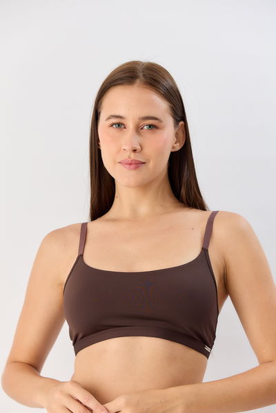 Corpiño top deportivo 257-77 Chocolate Amanda Sweet Lady