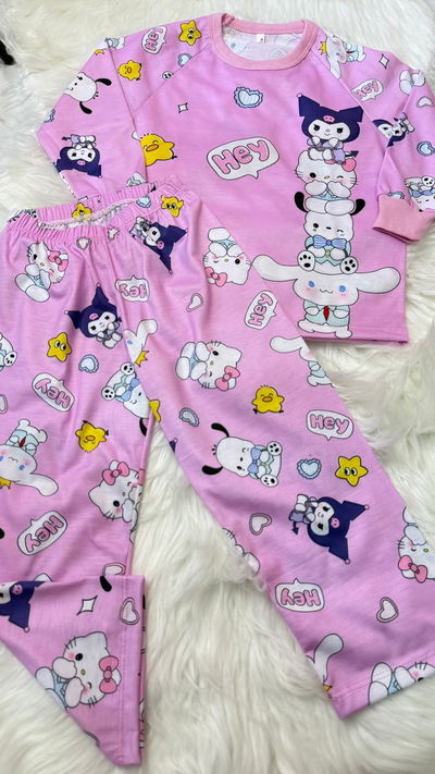 Pijama remera manga larga y pantalon Sanrio