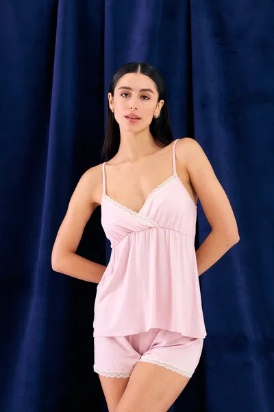 Pijama musculosa con almohadillas y short 2681-24 Rosa Sweet Mom Sweet Lady