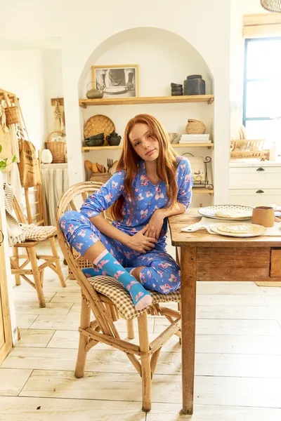 Pijama remera manga larga y pantalon 470-25 Cherry Plum Tutta La Frutta